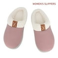 thumbnail image 1 of Women Slippers, House Cozy Slippers for Womens, Soft Wool-Like Plush Slippers for Indoor & Outdoor with Memory Foam Non-Slip Sole, Dirty Pink, Size 11-12, 1 of 5