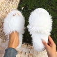 thumbnail image 1 of Women Slippers House Indoor Fashion Trend Fall Winter Open-Toe Thick-Soled Warm Slippers Soft Non-Slip Slides Relieve Joint Pressure Improve PostureVersatile Footwear Daily Casual Wear, 1 of 8