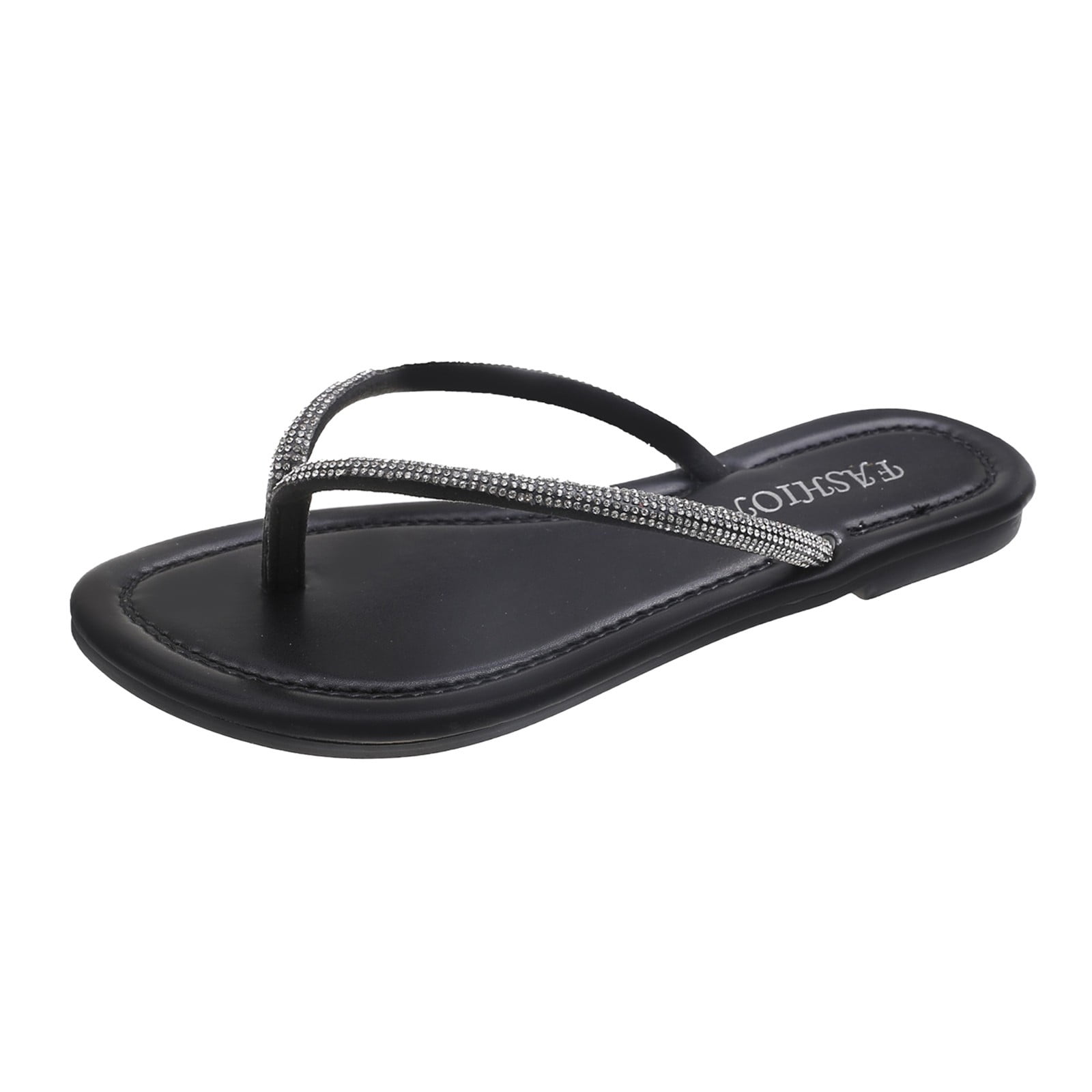 Buy Black Flip Flop & Slippers for Women by Metro Online