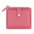 thumbnail image 1 of Women Small Bifold Wallet, Slim PU Leather Card Holder Purse with Zipper Coin Pocket, Multi Card Slots Snap Button Mini Pocket Wallet for Ladies, 1 of 6