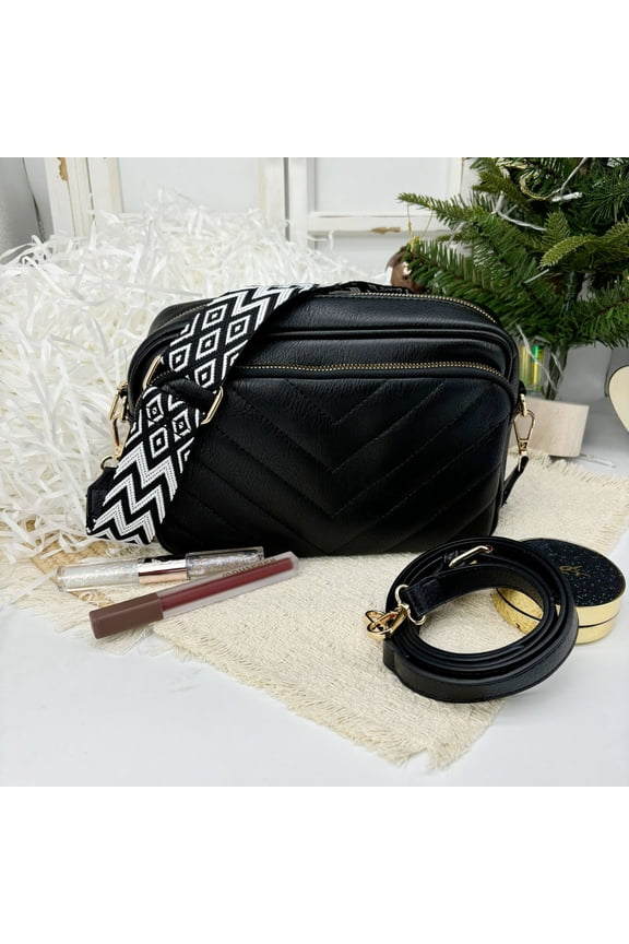 Small Crossbody Bags for Women PU Leather Travel Daily Bags With 2 Shoulder Strap Purse Zipper bag