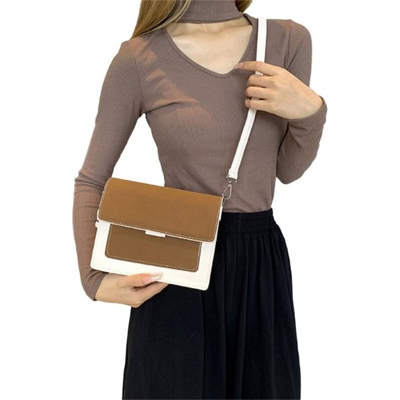 Women Small Flap Bag PU Leather Shoulder Bag Fashion Crossbody Bag Simple Messenger Bag Mini Handbags Cell Phone Purses