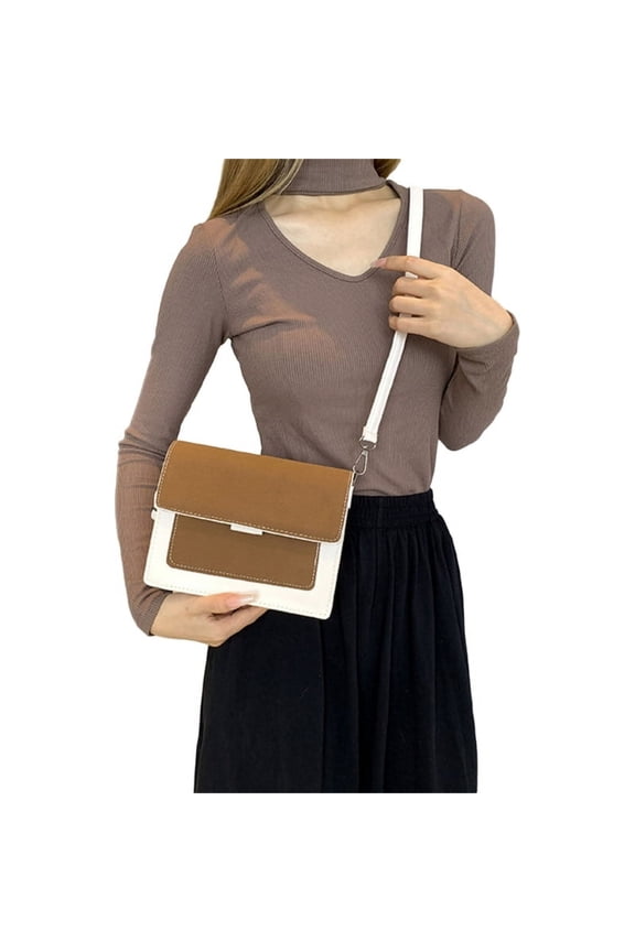 Women Small Flap Bag PU Leather Shoulder Bag Fashion Crossbody Bag Simple Messenger Bag Mini Handbags Cell Phone Purses