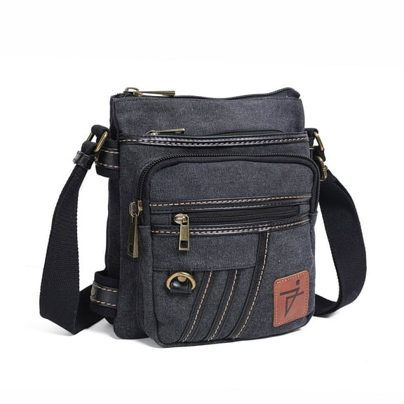 Women's Hand bag Multi Pocket Shoulder Purse Water Resistant Wax Canvas Crossbody Vintage Style Messenger Bag