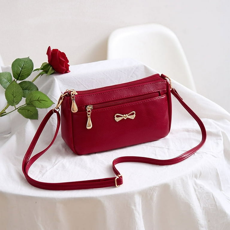 Red handbag outlet purse