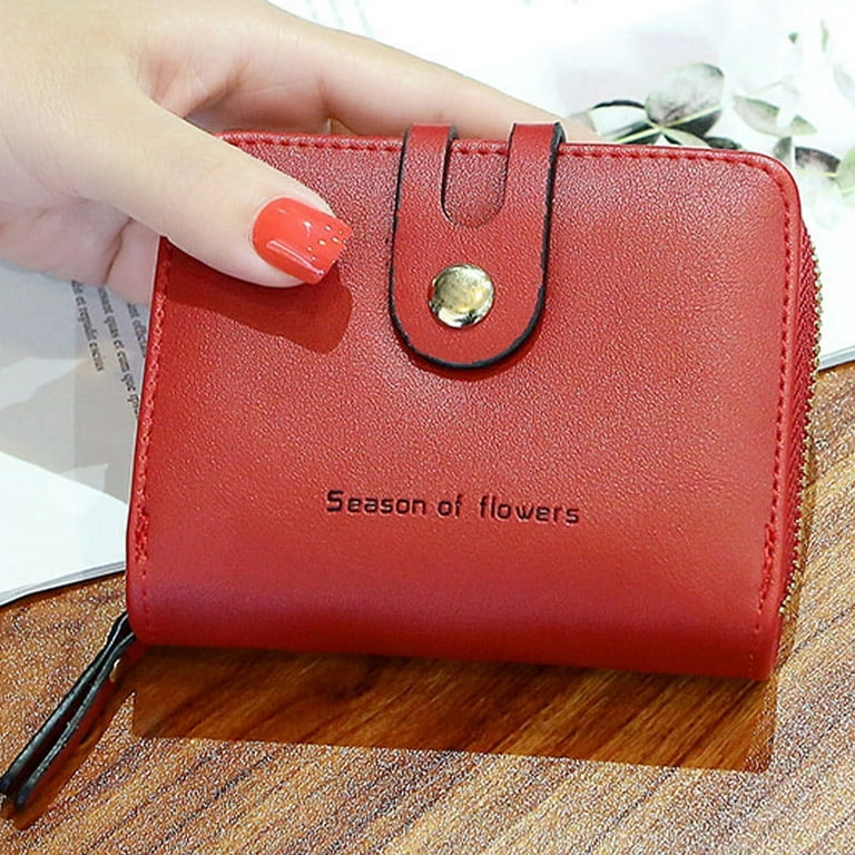 Mini Women's Wallets Short Wallet for Women and Girls Mini Coin Purse  Ladies Small Wallet Female Leather Card Holder