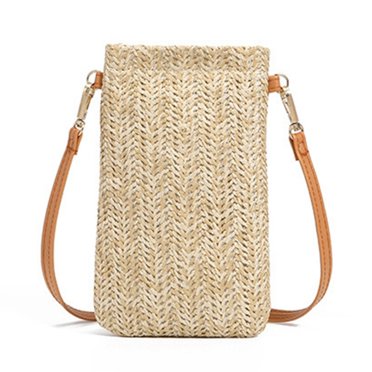 Straw Woven Tote Bag For Women - Mini Summer Beach Bag, Crossbody Shoulder Bag, Clutch Purse