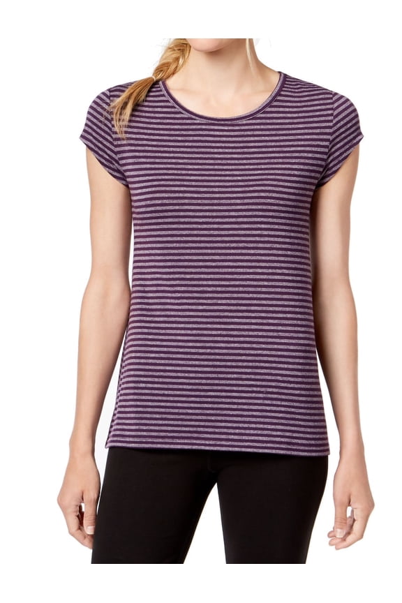 Women Small Stripe Cutout-Back Activewear Top S