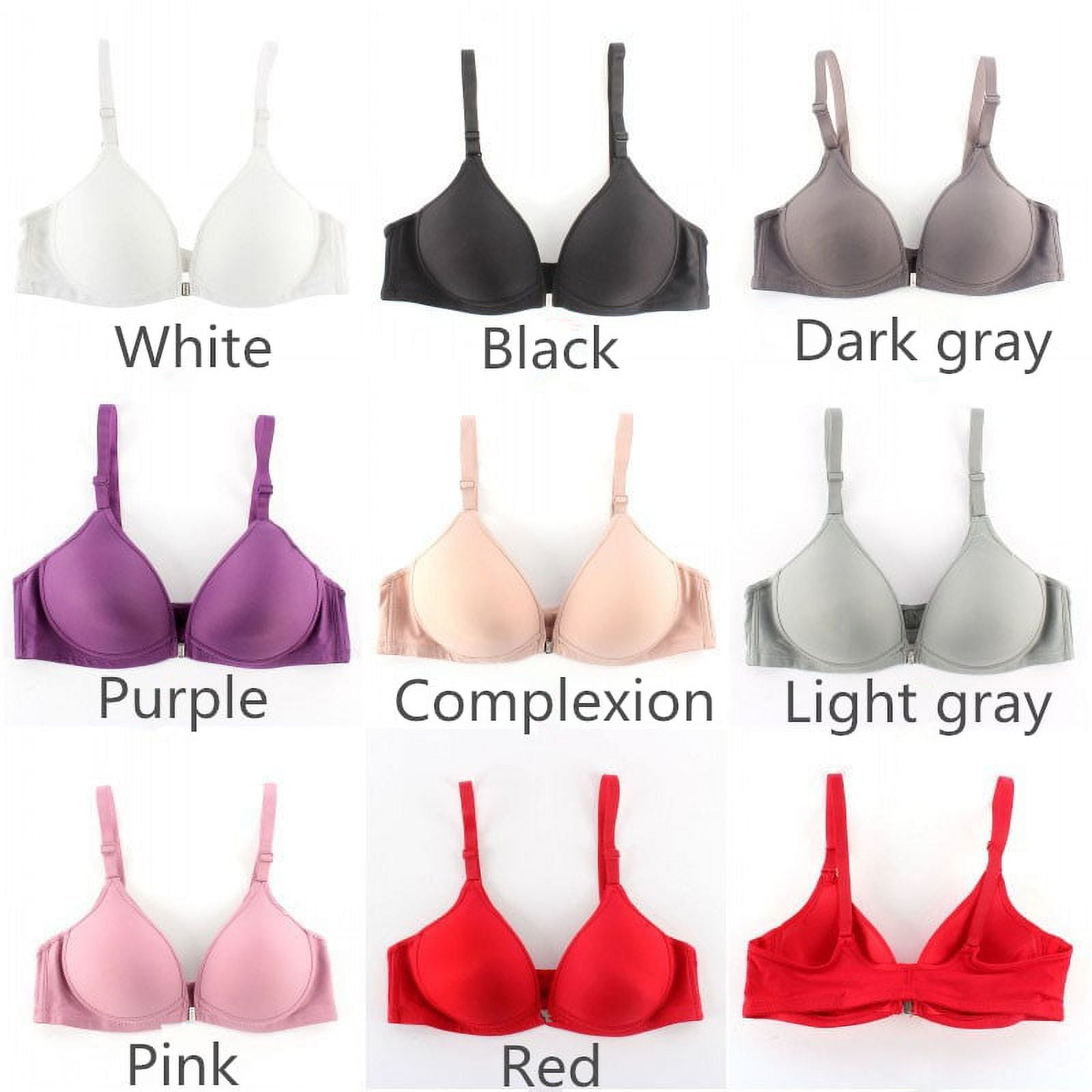 Women Smooth Front Closure Thin Padded Racerback Seamless Push Up