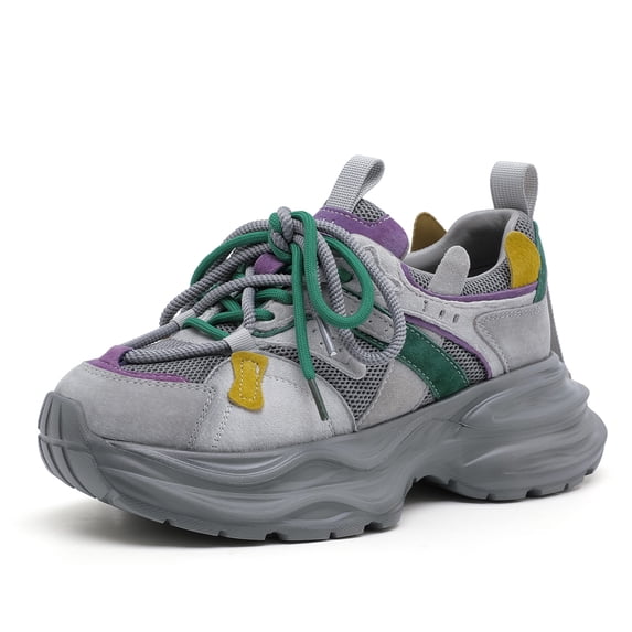 Women Sneakers Autumn Fashion Breathable Casual Shoes Mesh Lace Up Comfort Platform Shoes