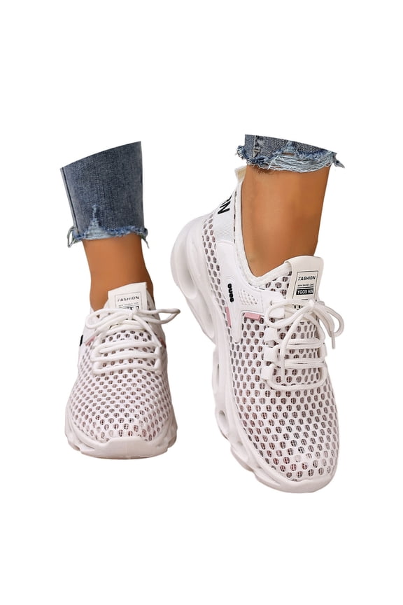 Women Sneakers Weaving Sneakers Mesh Shoes Casual Footwear Round Toe Soft Bottom Breathable Style For Women Daily Outdoor Wear ,Us Size:8.5