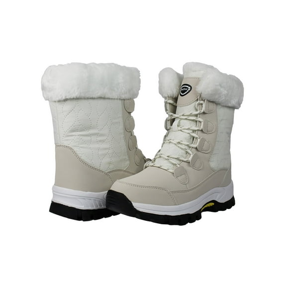 Women Snow Boots Large Warm Shoes PU Leather Snow Boots Thickened Snow Boots