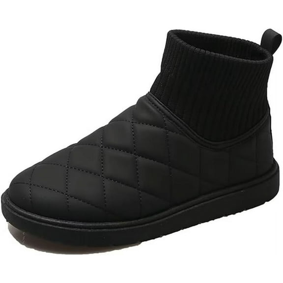 Women Snow Boots Non-slip Winter Shoes Warm Faux Fur Lined Ankle Booties Outdoor Comfortable Sock Boots for Women