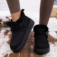 thumbnail image 1 of Women Snow Boots Round Toe Buckle Strap Thick Soled Fleece Lined Warm Boots Comfort Flock shoes for Fall Winter Casual Outdoor Daily Wear, 1 of 9