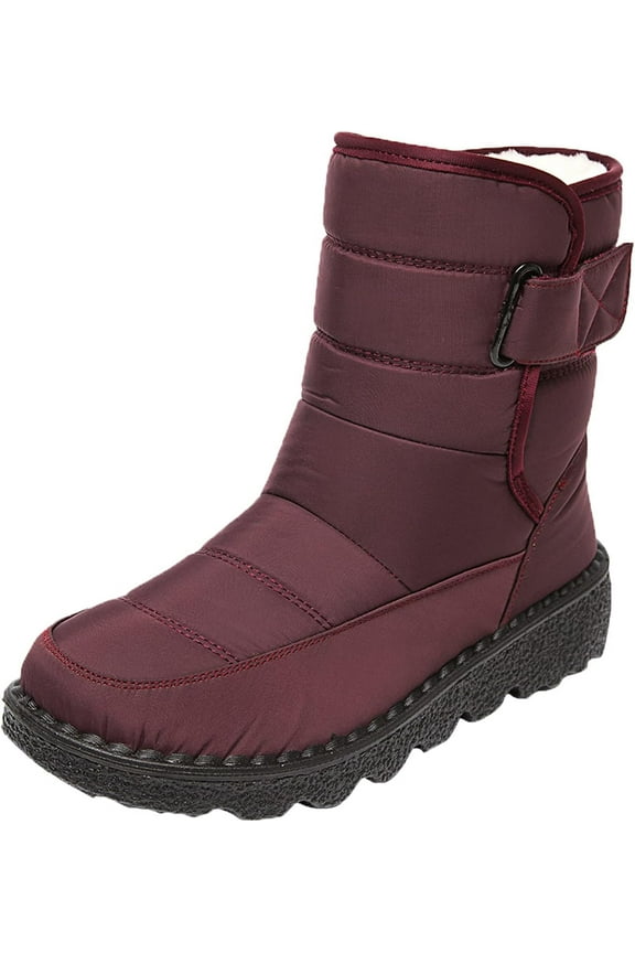 Women Snow Boots Wide Width Woman Fur Lined Booties Shoes Womens Warm Fur Lined Winter Snow Boots Warm Slip On Boot Running Shoes for Women Mens Booties Winter