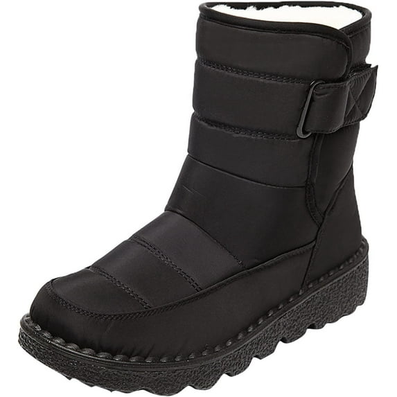 Women Snow Boots Wide Width Woman Fur Lined Booties Shoes Womens Warm Fur Lined Winter Snow Boots Warm Slip On Boot Running Shoes for Women Mens Booties Winter