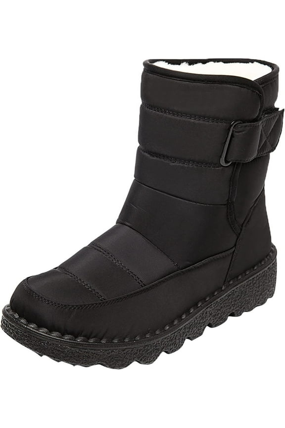 Women Snow Boots Wide Width Woman Fur Lined Booties Shoes Womens Warm Fur Lined Winter Snow Boots Warm Slip On Boot Running Shoes for Women Mens Booties Winter