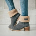 thumbnail image 1 of Women Snow Boots Winter Thickened Shoes with Fur Lined Warm Slip On Boots Fleece Comfortable Outdoor Anti Slip Shoes, 1 of 3