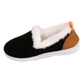 thumbnail image 1 of Women Snow Flat Boots Suede Faux Fur Lined Insulated Booties Winter Warm Lightweight Slip On Ankle Boot for Cold Weather, 1 of 8