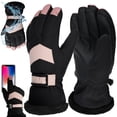 thumbnail image 1 of Women Snow Gloves Windproof - Warm Waterproof Skiing Gloves Touch Screen Gloves, 1 of 8