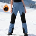 thumbnail image 1 of Women Snow Pants Fleece Lined Thermal Winter Hiking Trousers Waterproof Softshell Elastic Waist Outdoor Cold Weather New Womens Lounge Pants with Pockets Navy XL, 1 of 8