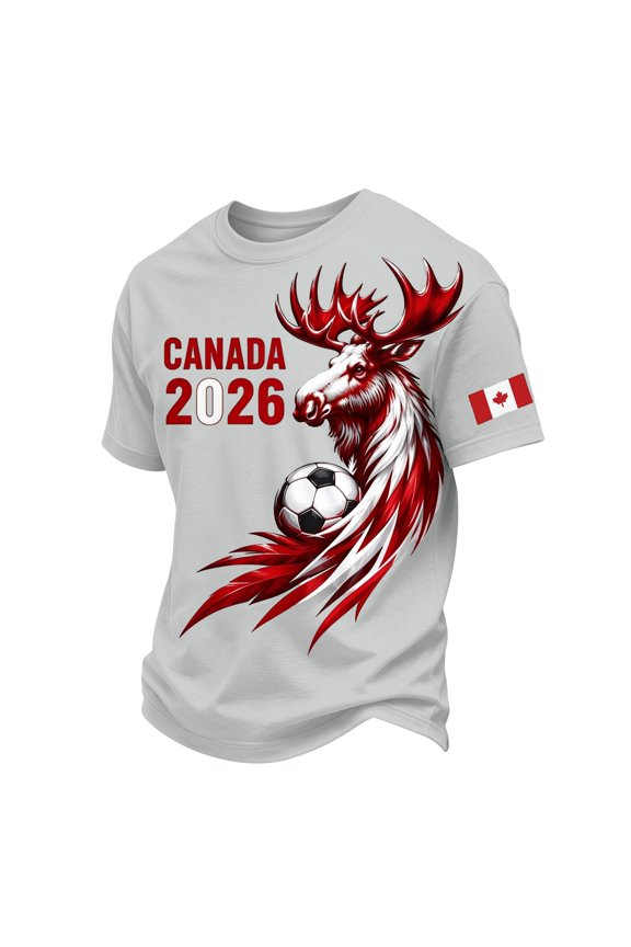 Women Soccer T-Shirt Jersey Tops Canada Crewneck Short Sleeve Relaxed Fit Canada Top Casual Comfort T Shirt Dressy Blouses 4XL