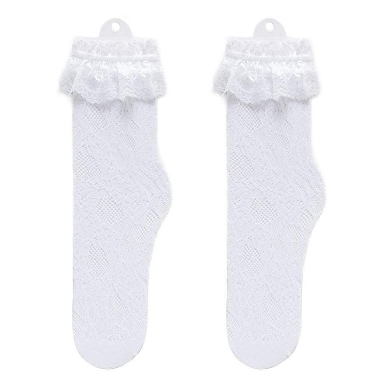 knee length dresses for ladies Jefferies Bridal Lace Dress Sock (STHE) Toddler / White Bridal main image 1