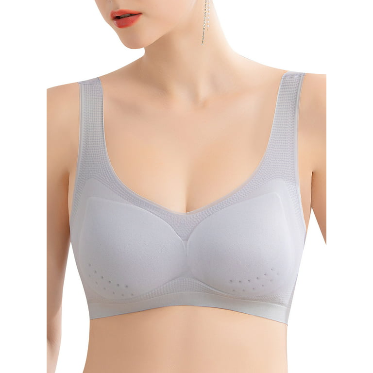 Women Soft Bra Thin Padded No Underwire Plus Size Bras for Lounging  Sleeping Yoga 