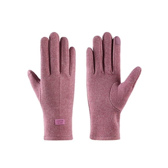 Gloves for Cold Weather Winter Gloves Women's Warm Cycling Velvet Thickened Windproof Touch Screen Gloves, One Size