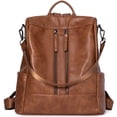 thumbnail image 1 of Women Soft Leather Backpack Antitheft Rucksack Ladies Shoulder Bag, 1 of 1