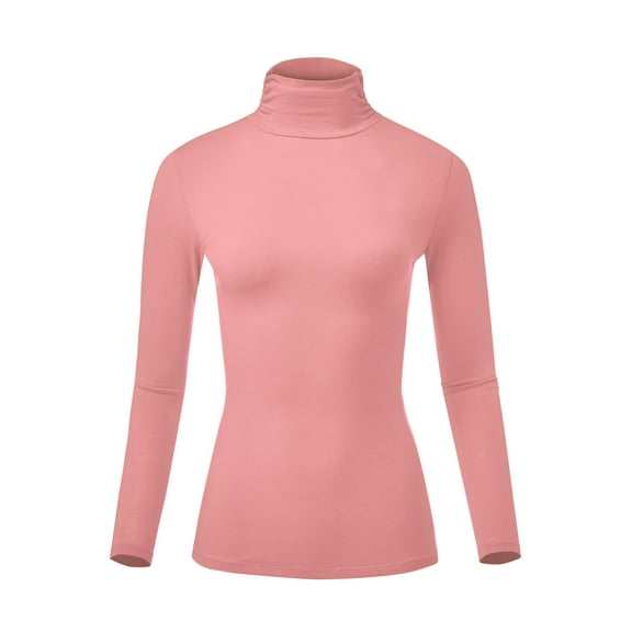 Women Soft Long sleeve Lightweight Turtleneck Top