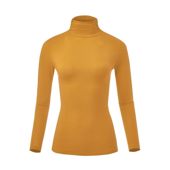 Women Soft Long sleeve Lightweight Turtleneck Top
