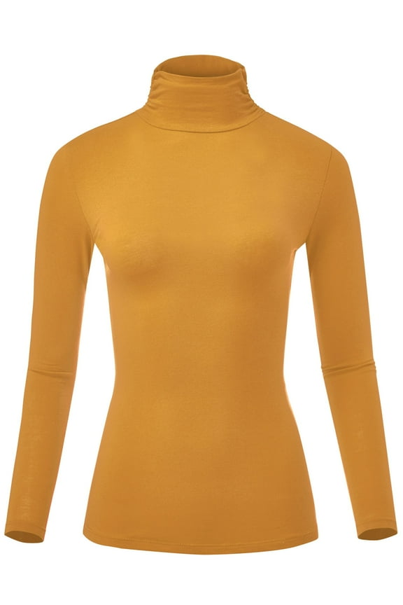 Women Soft Long sleeve Lightweight Turtleneck Top