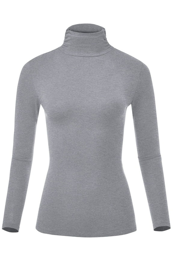 Women Soft Long sleeve Lightweight Turtleneck Top