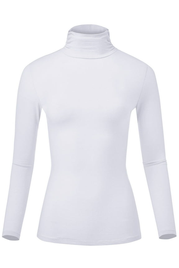 Women Soft Long sleeve Lightweight Turtleneck Top