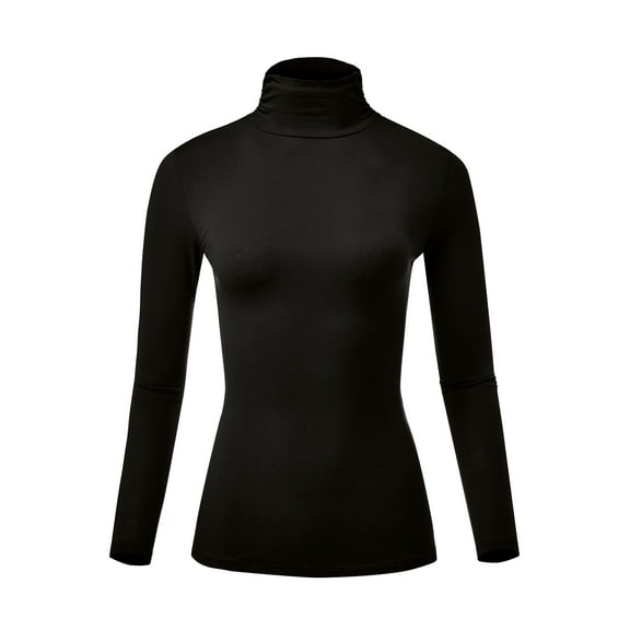 Women Soft Long sleeve Lightweight Turtleneck Top