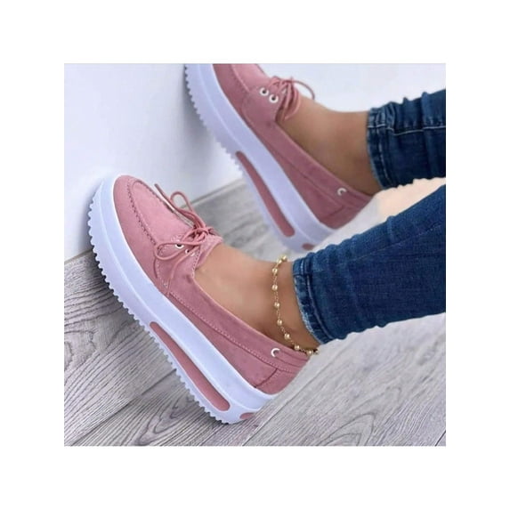 Women Soft Moccasin Style Sneakers Comfortable Slip-On Design for Casual & Work Wear