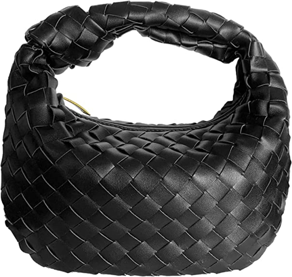 Women Soft PU Leather Woven Handbag