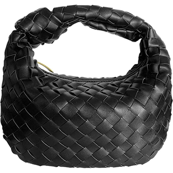Women Soft PU Leather Woven Handbag