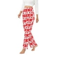 thumbnail image 1 of Women Soft Pajama Pants Holiday Christmas Snowflake Elk Print Trousers Winter Warm Plush Fluffy Flannel Pants with Pockets, 1 of 5