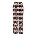 thumbnail image 1 of Women Soft Pajama Pants Holiday Christmas Snowflake Elk Print Trousers Winter Warm Plush Fluffy Flannel Pants with Pockets, 1 of 8