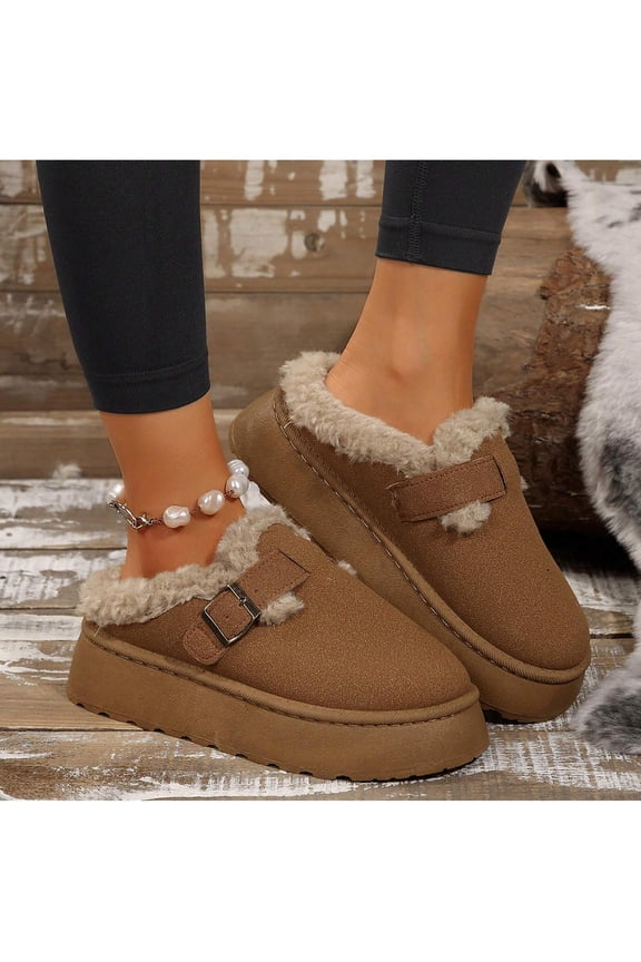 Women Soft Snow Boots Thermal Lined Warm Ankle Boots Comfortable Outdoor Slip-On Shoes