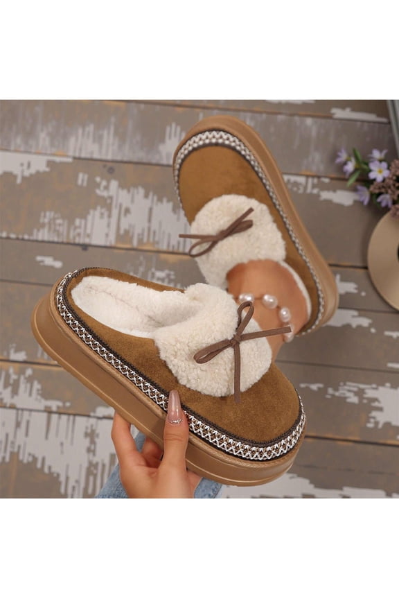 Women Soft Snow Boots - Thermal Lined Warm Ankle Boots For Women - Comfortable Outdoor Slip-On Shoes