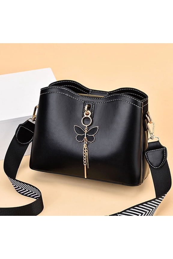 Women Soft Washed Leather Crossbody Bag, Multi-Zip Spacious Handbag, Large Capacity Bag for Travel, Work, Shopping, and Daily Use, Comfortable Design