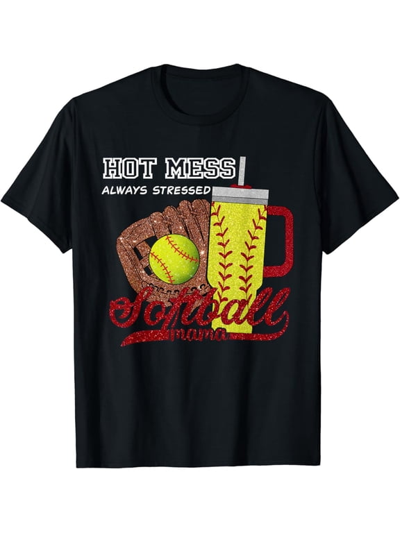 Women Softball Mom Game Day Vibes T-Shirt All Size S-5XL