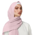 thumbnail image 1 of Women Solid Chiffon Hijab, Long Flowy Modest Head Wrap Scarf, 1 of 3