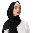 thumbnail image 1 of Women Solid Chiffon Hijab, Long Flowy Modest Head Wrap Scarf, 1 of 3