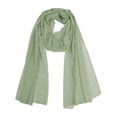 thumbnail image 1 of INSPIRE CHIC Women's Solid Chiffon Scarf Lightweight Soft Sheer Long Head Wrap Shawl Scarves Grey Green 68.9x27.6 inches, 1 of 7