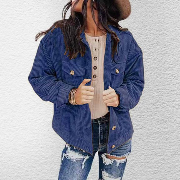 Women Solid Coat Pocket Long Sleeve Button Design Outerwear Fashion Coat Hooded Cardigan Warm Coat Front Zip Jacket Scrub Jackets for Women Winter Jacket for Women Womens Zip up Sweatshirt Laye And