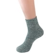 thumbnail image 1 of Women Solid Color Cable Knit Athletic Style Socks Mixed Thick Winter Warm Wool Mid Tube Footwear Comfort GN2, 1 of 2
